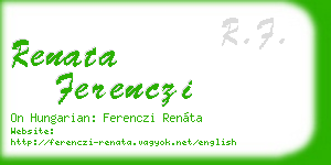 renata ferenczi business card