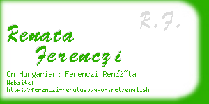 renata ferenczi business card
